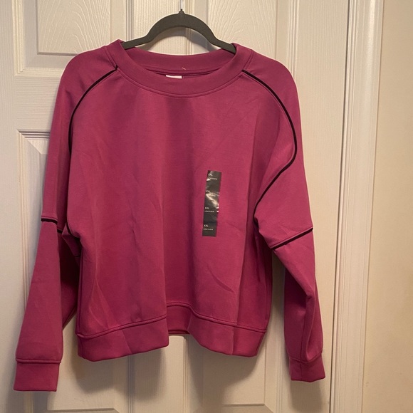 all in motion Tops - All in Motion Dark Violet Sandwash Pickleball Crew Sweatshirt…size XXL